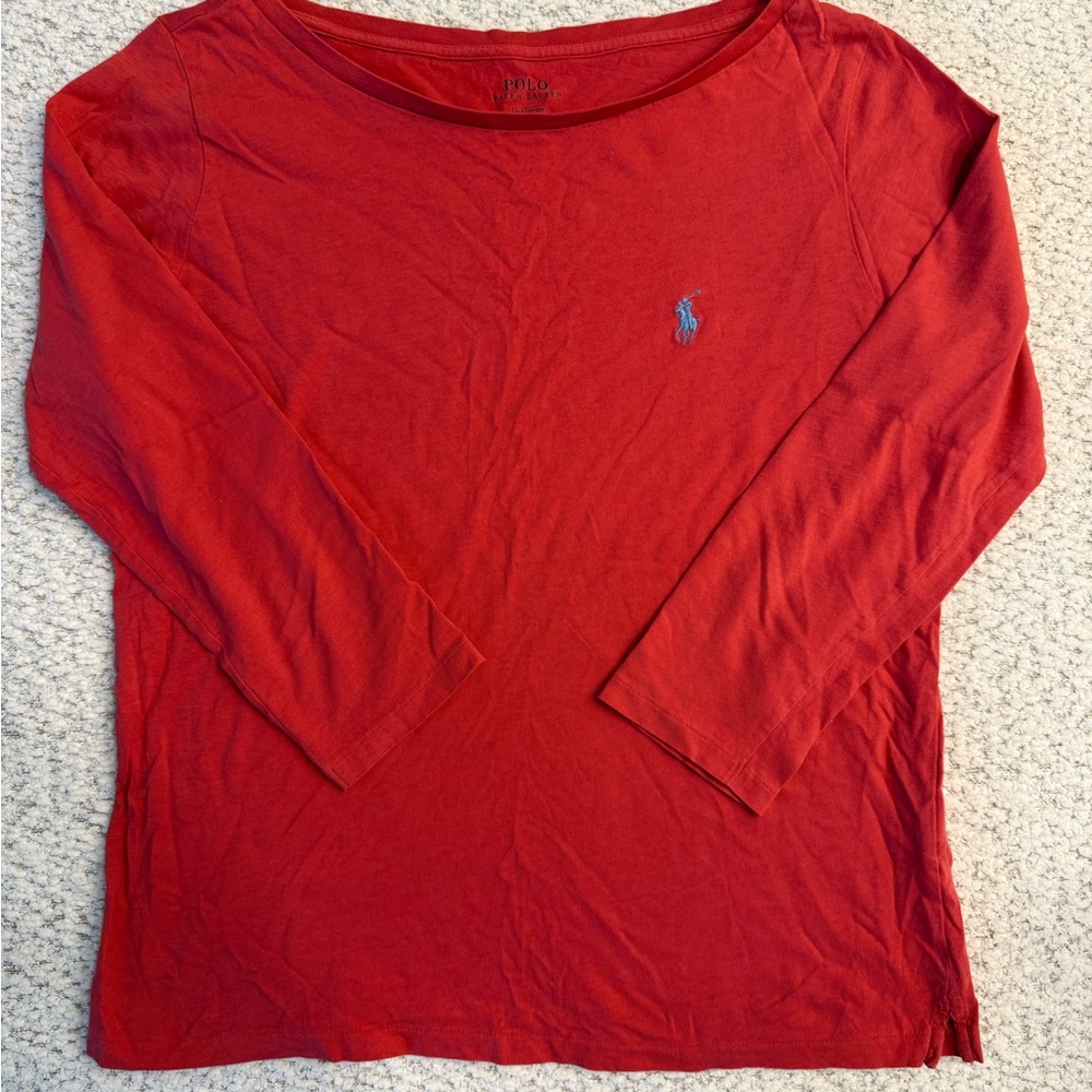 Polo by Ralph Lauren Red Tee with Blue Logo